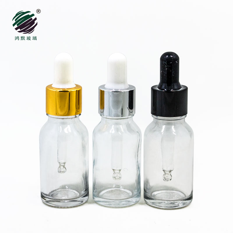 5ml 10ml 15ml 20ml 30ml 50ml 100ml clear glass essential oil bottles with euro dropper cap orifice reducers for e liquid serum