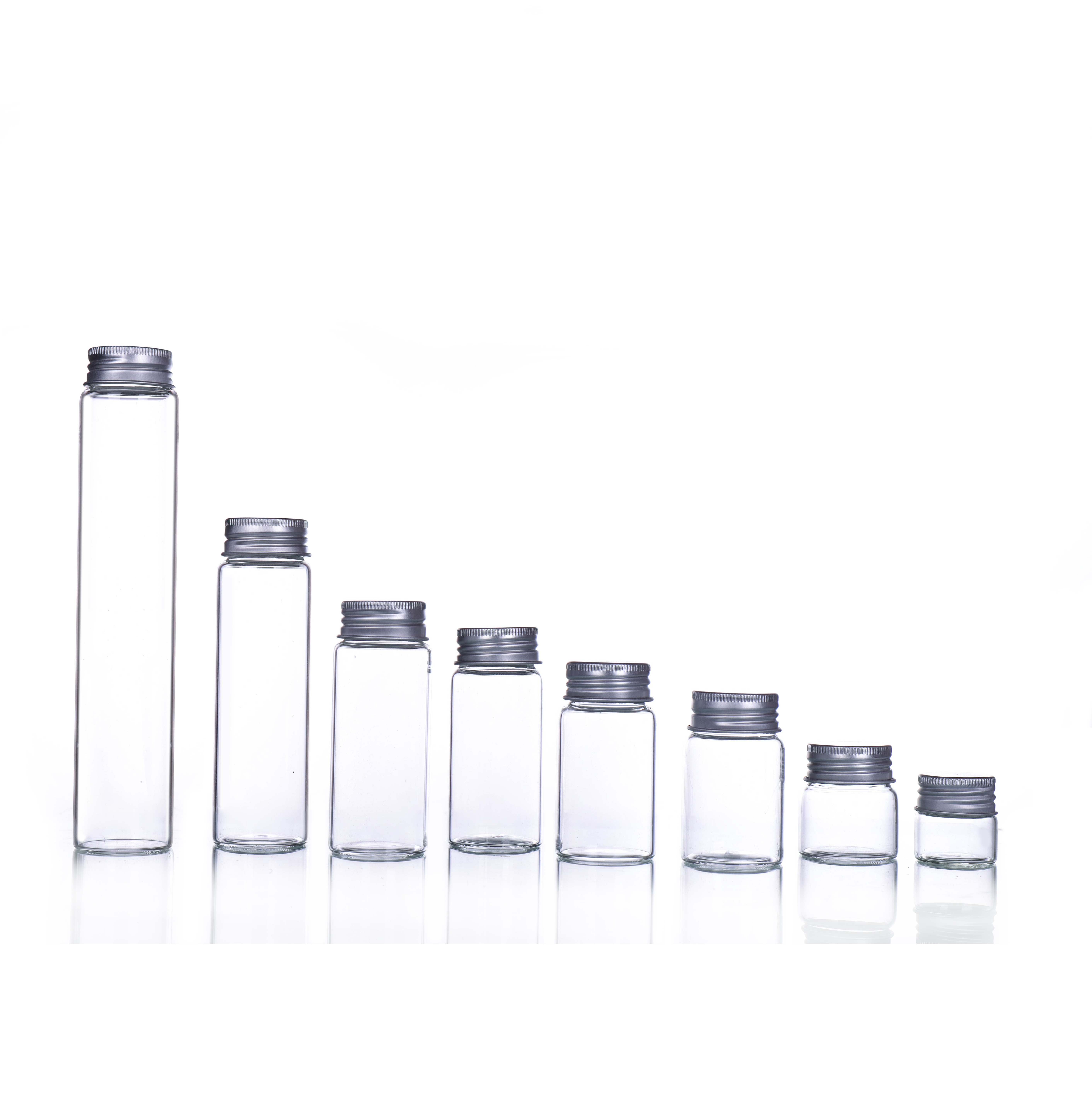 5ml 10ml 15ml 20ml 30ml 50ml 100ml clear long perfume packaging bottle glass vial with cap