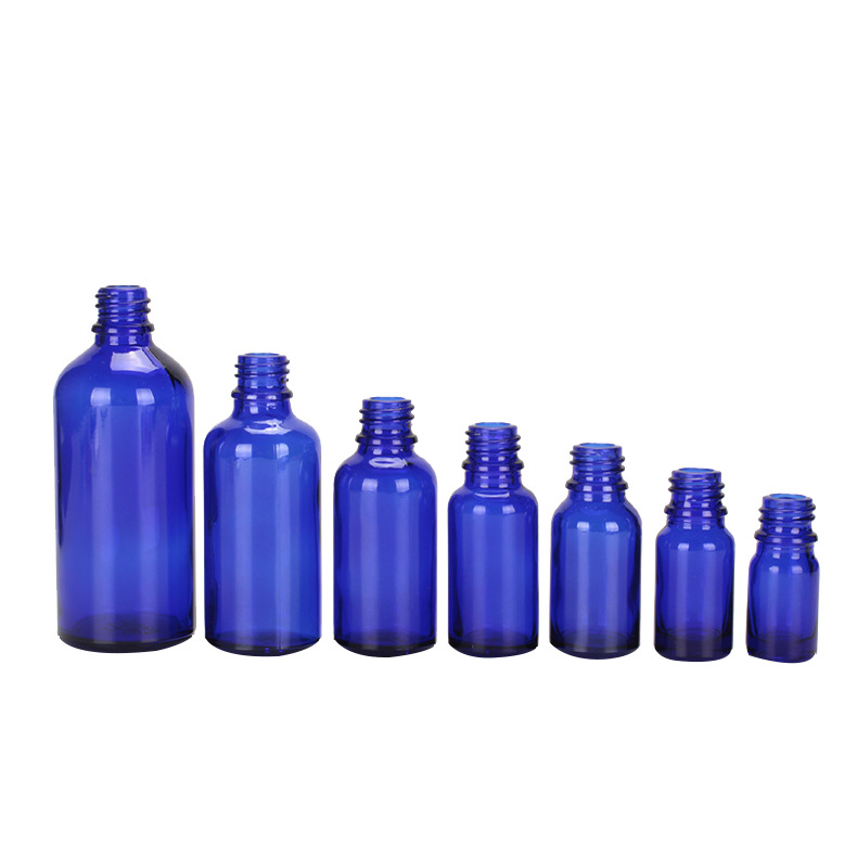 5ml 10ml 15ml 20ml 30ml 50ml 100ml cobalt blue essential oil glass bottles with cap