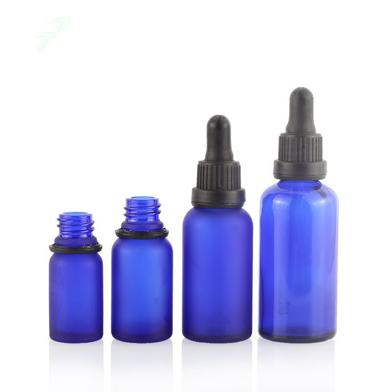 5ml 10ml 15ml 20ml 30ml 50ml 100ml cobalt blue essential oil glass bottles with cap