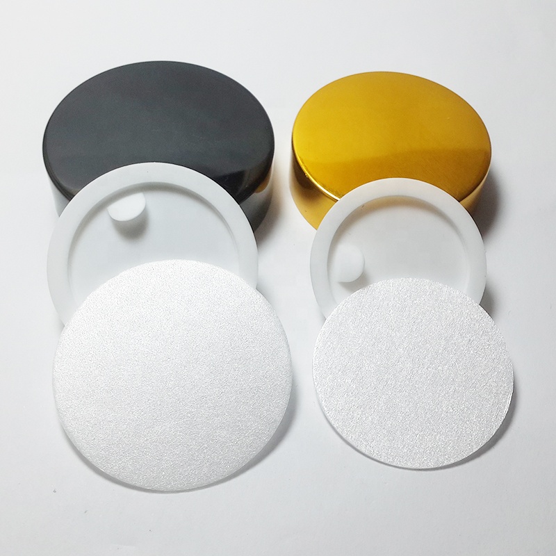 5ml 10ml 15ml 20ml 30ml 50ml 100ml cosmetic cream container amber glass jar with gold silver black white lids