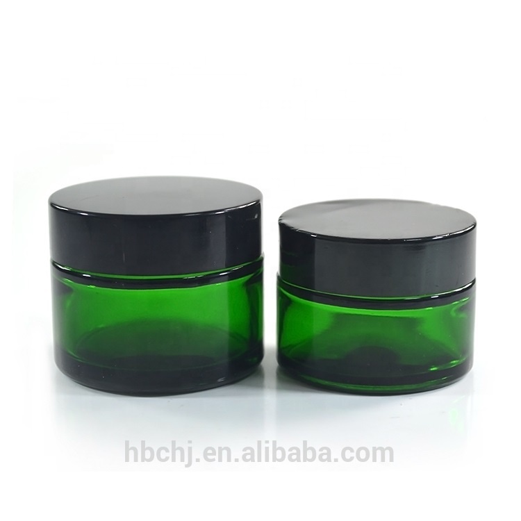 5ml 10ml 15ml 20ml 30ml 50ml 100ml cosmetic cream containers clear amber blue green glass jar