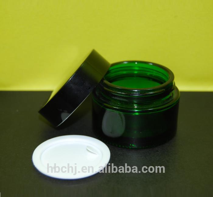 5ml 10ml 15ml 20ml 30ml 50ml 100ml cosmetic cream containers clear amber blue green glass jar