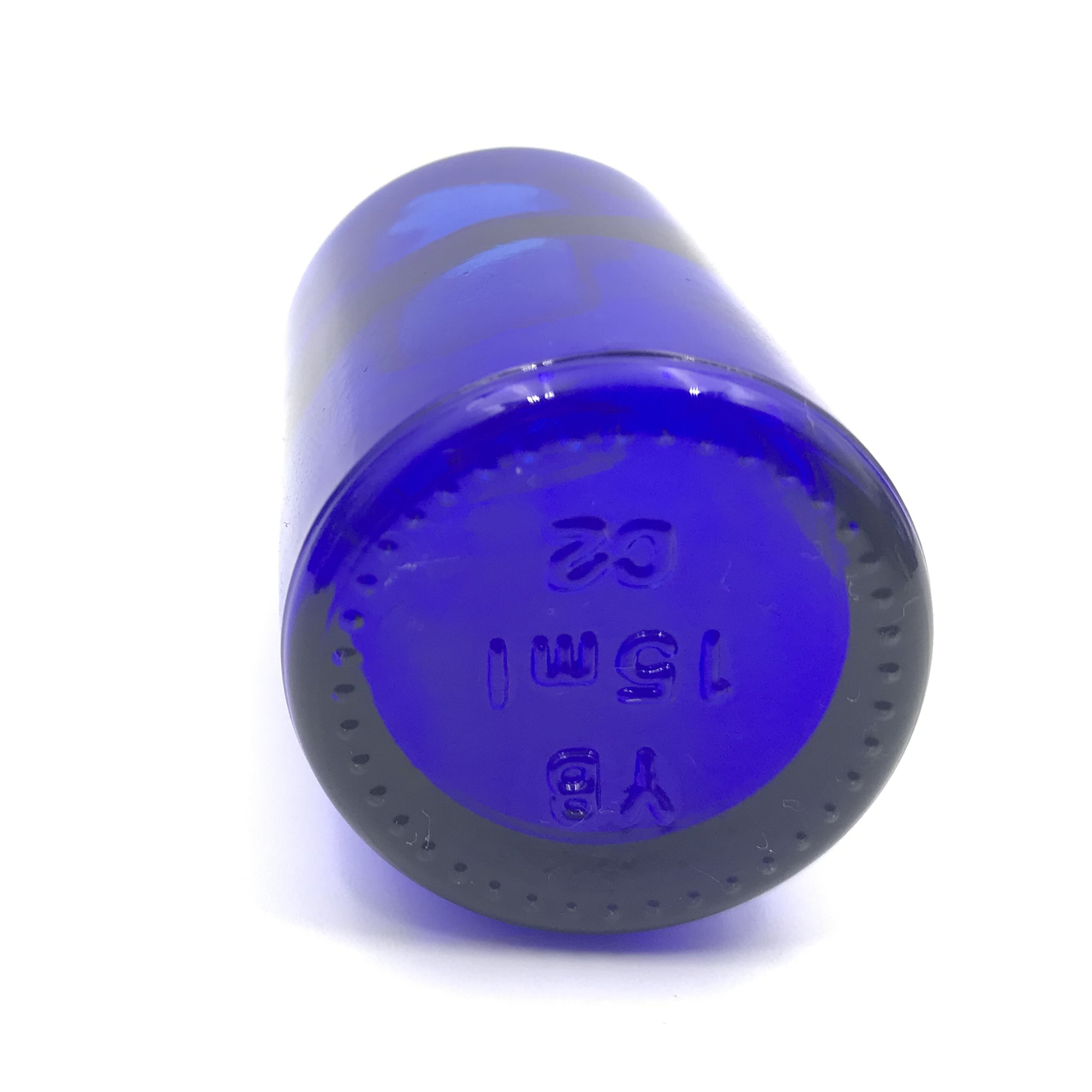 5ml 10ml 15ml 20ml 30ml 50ml 100ml empty blue round shape glass essential oil bottles for liquor with cap
