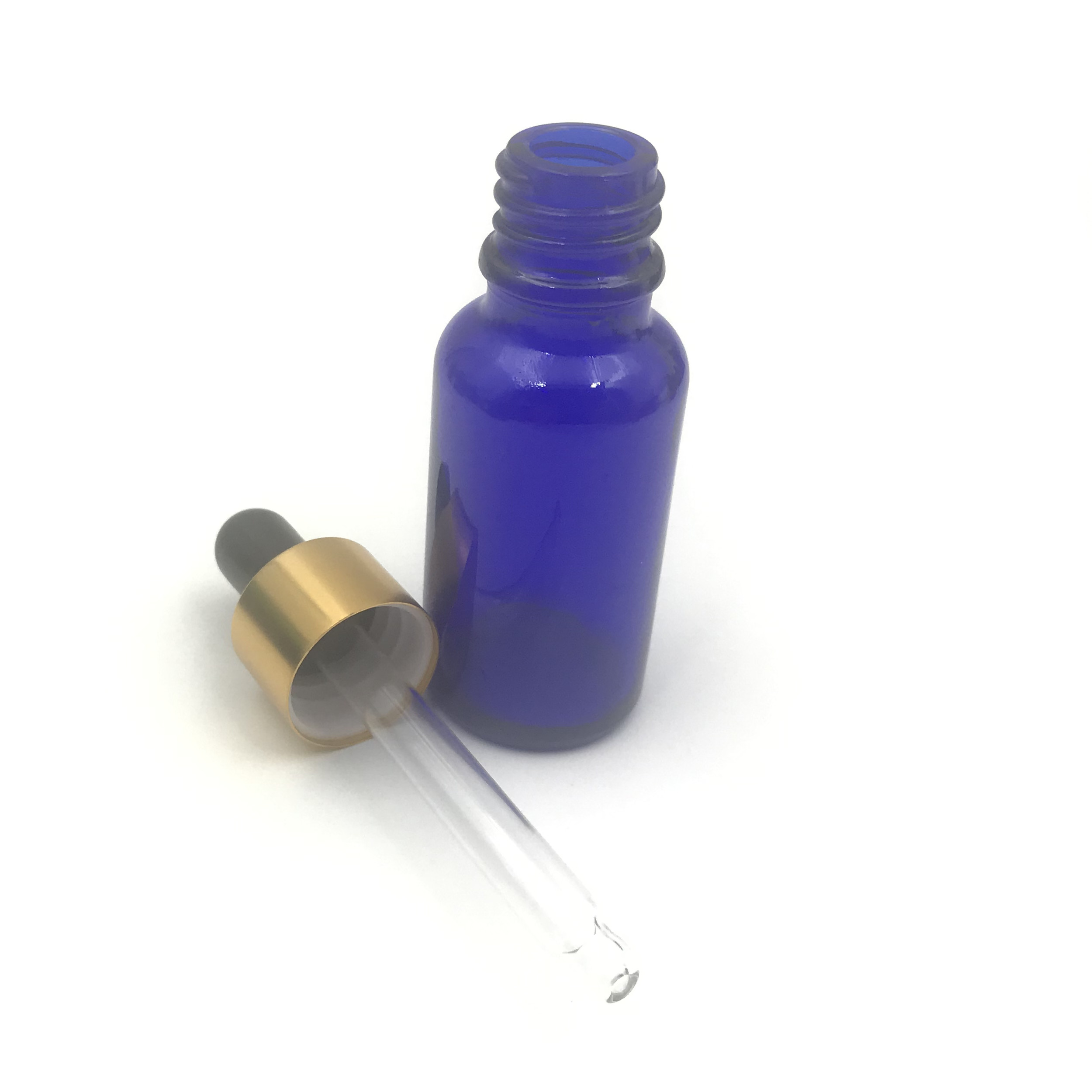 5ml 10ml 15ml 20ml 30ml 50ml 100ml empty blue round shape glass essential oil bottles for liquor with cap