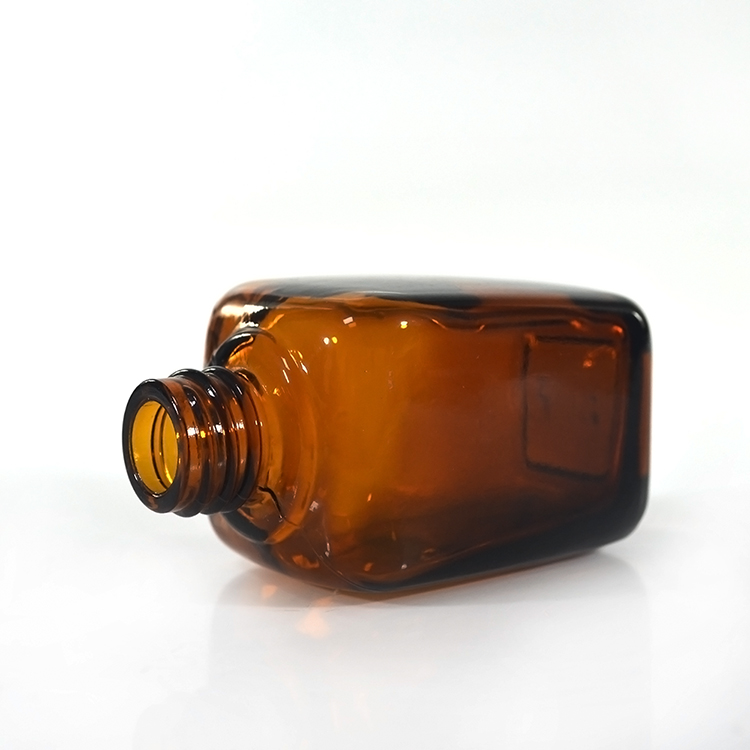 5ml 10ml 15ml 20ml 30ml 50ml 100ml empty cosmetic packaging essential oil amber square glass dropper bottle with aluminum cap