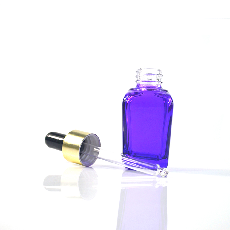 5ml 10ml 15ml 20ml 30ml 50ml 100ml empty cosmetic packaging essential oil amber square glass dropper bottle with aluminum cap