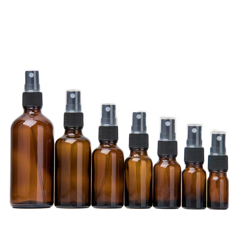 5ml 10ml 15ml 20ml 30ml 50ml 100ml essential oil amber glass mist spray bottle