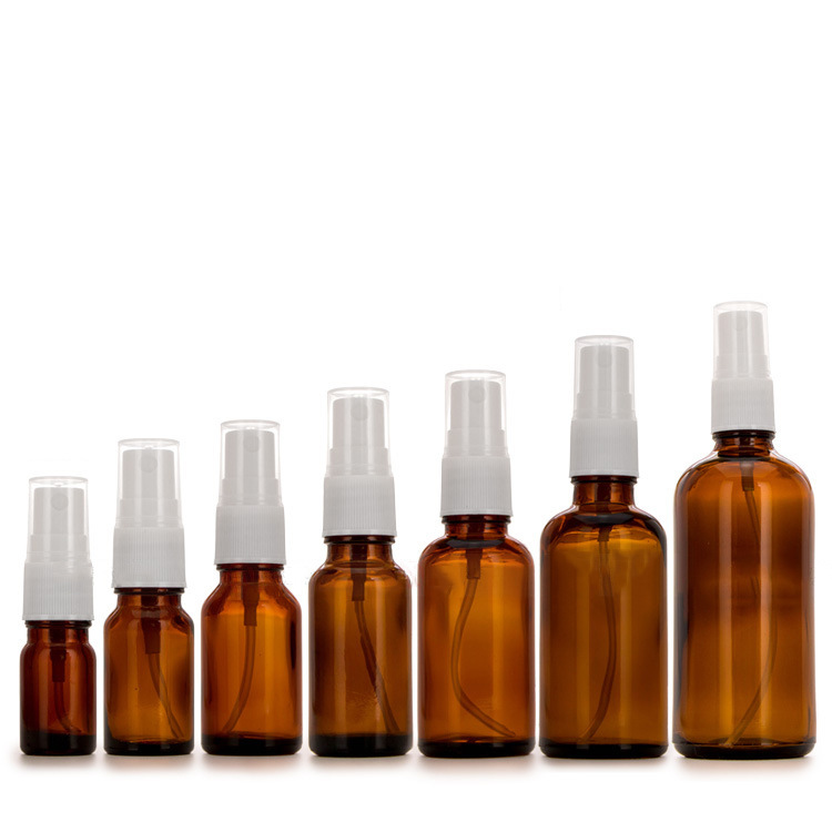 5ml 10ml 15ml 20ml 30ml 50ml 100ml essential oil amber glass mist spray bottle