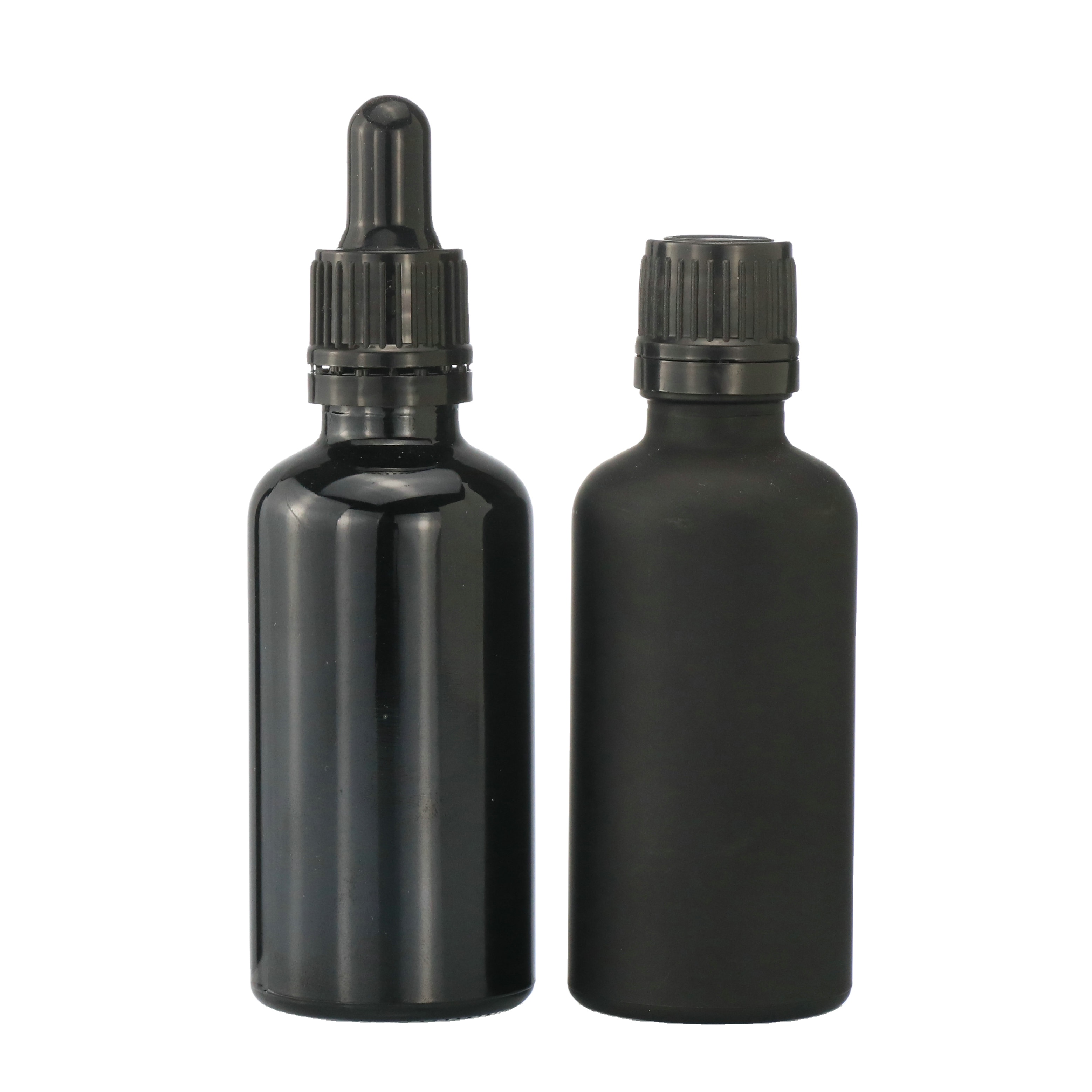 5ml 10ml 15ml 20ml 30ml 50ml 100ml essential oil black glass dropper bottles for CBD oil