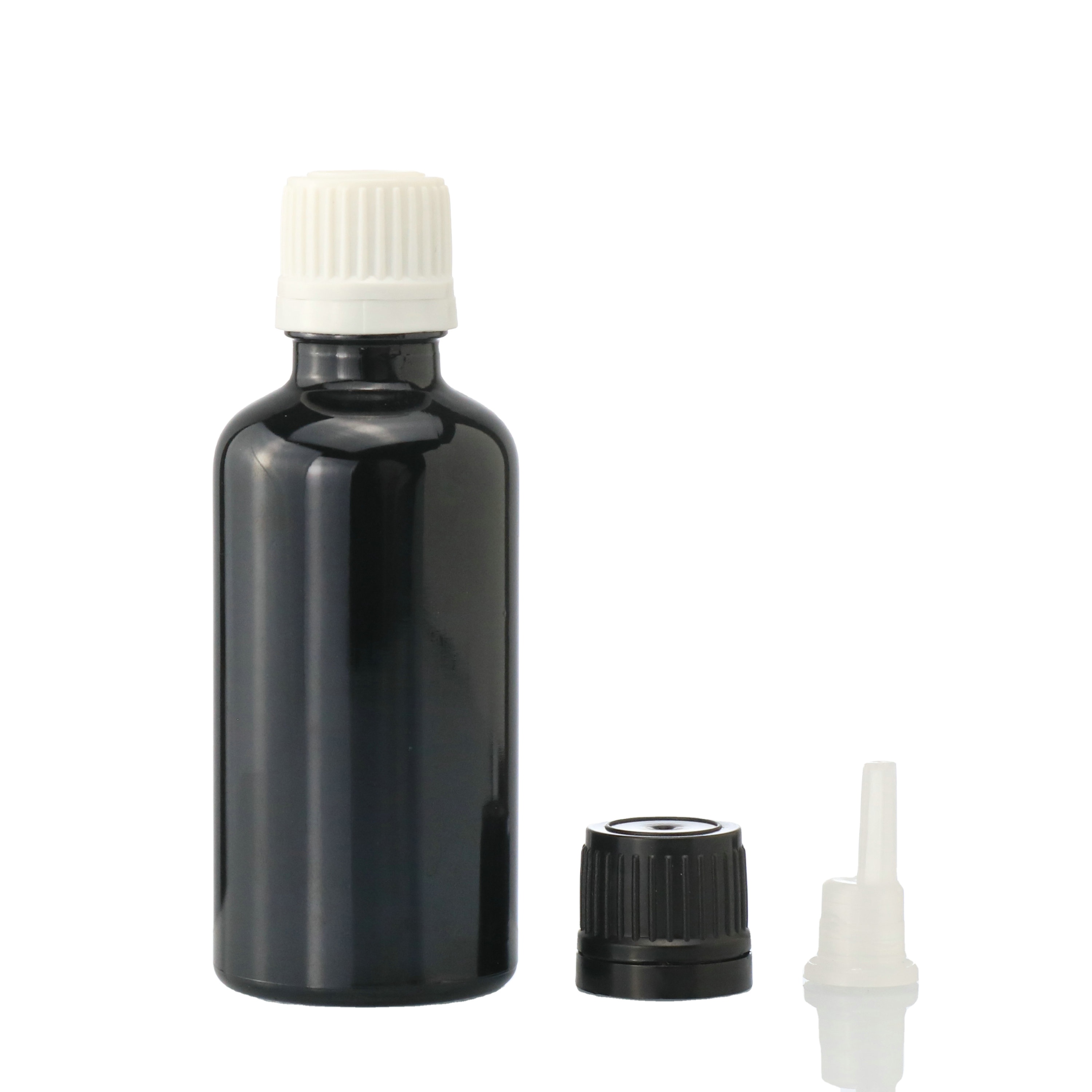 5ml 10ml 15ml 20ml 30ml 50ml 100ml essential oil black glass dropper bottles for CBD oil
