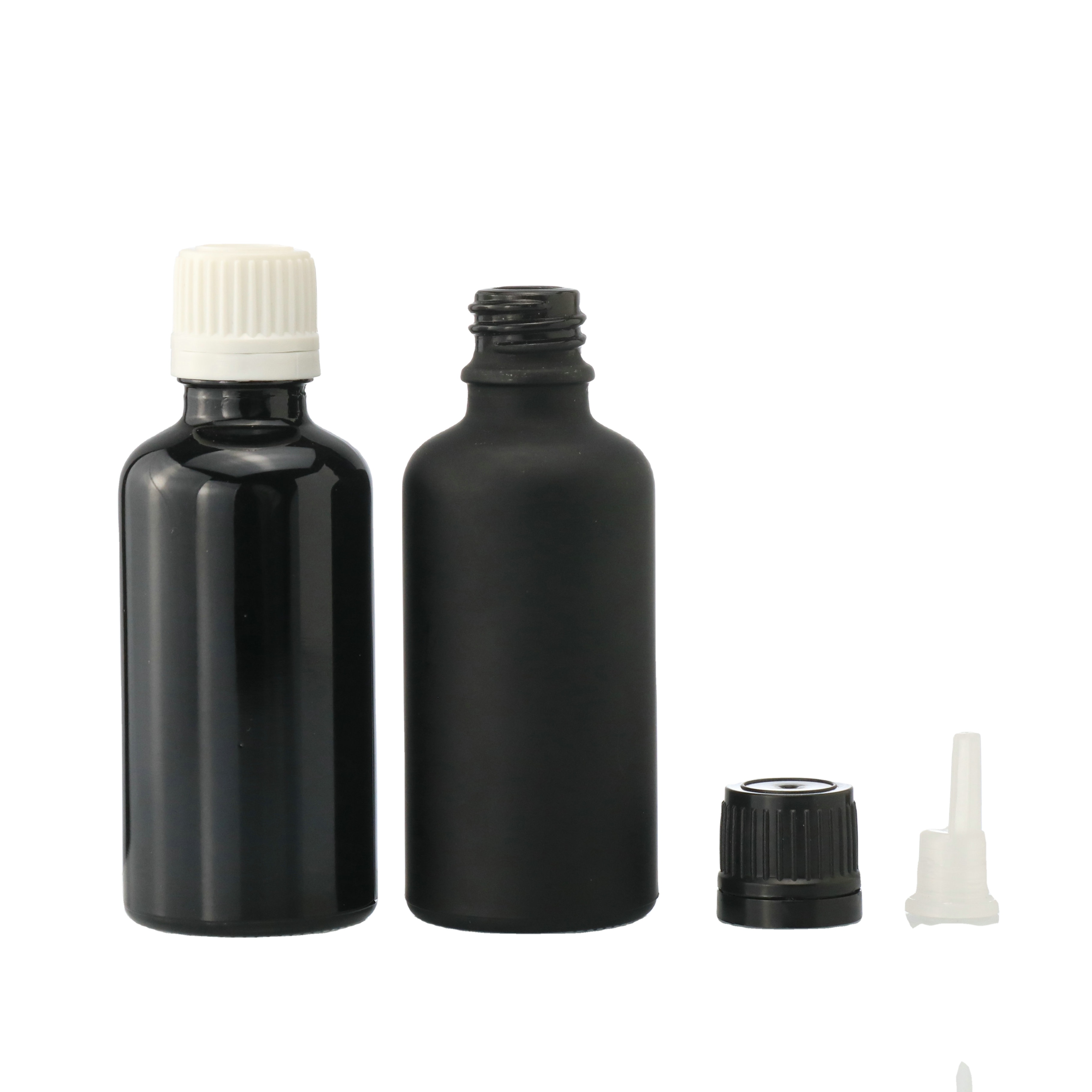 5ml 10ml 15ml 20ml 30ml 50ml 100ml essential oil black glass dropper bottles for CBD oil