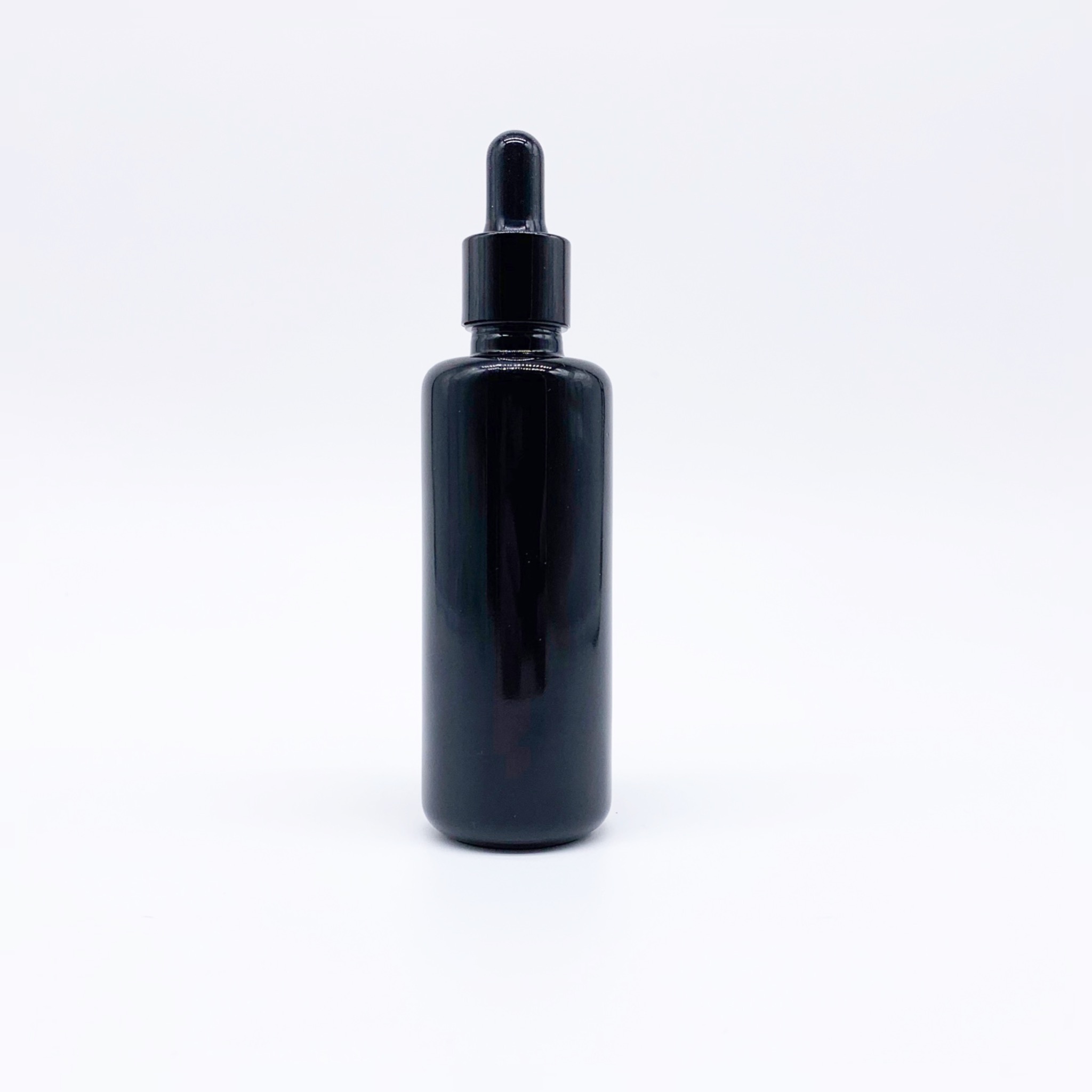 5ml 10ml 15ml 20ml 30ml 50ml 100ml flat shoulder black dropper bottle