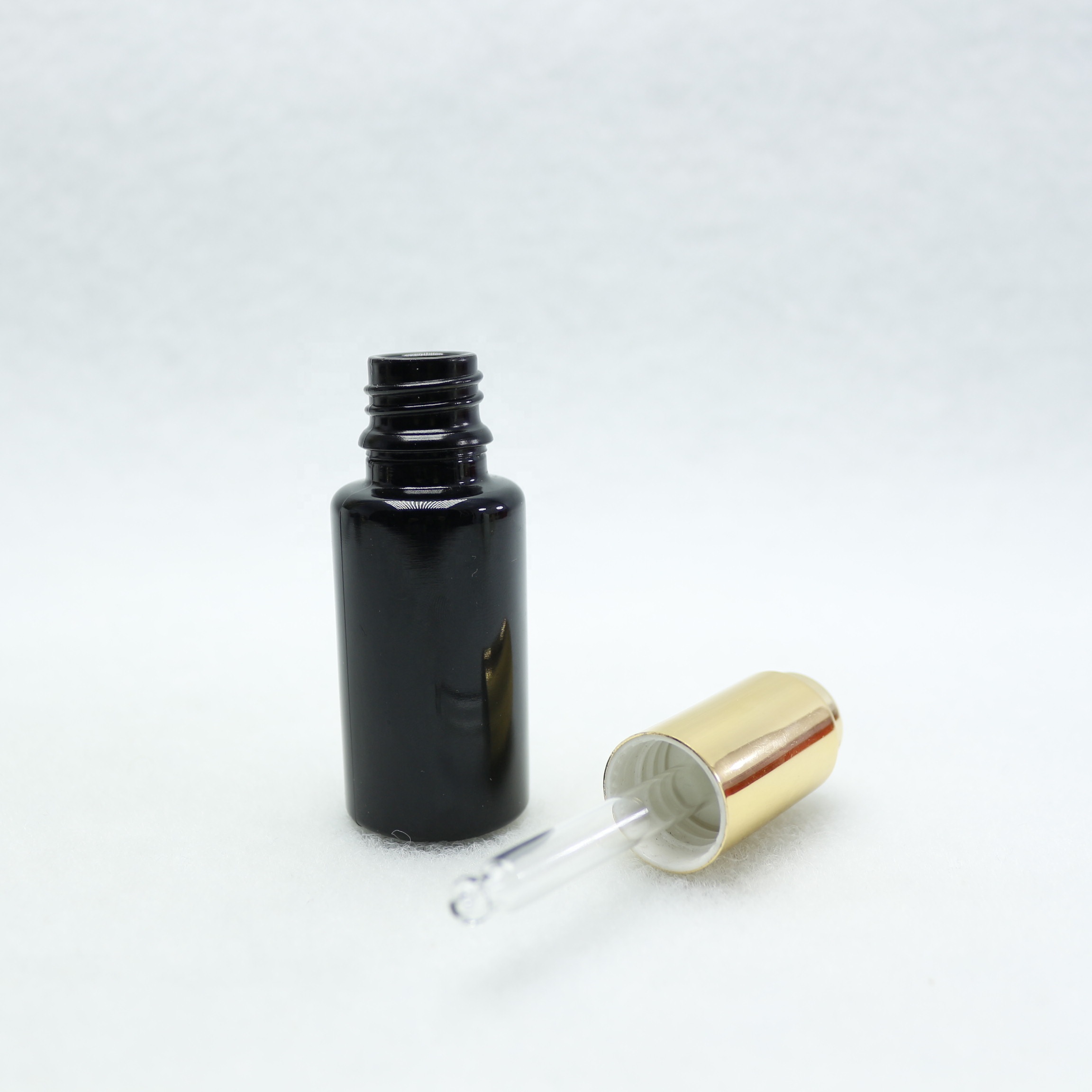 5ml 10ml 15ml 20ml 30ml 50ml 100ml frosted black glass dropper bottle cosmetic packaging DG217E