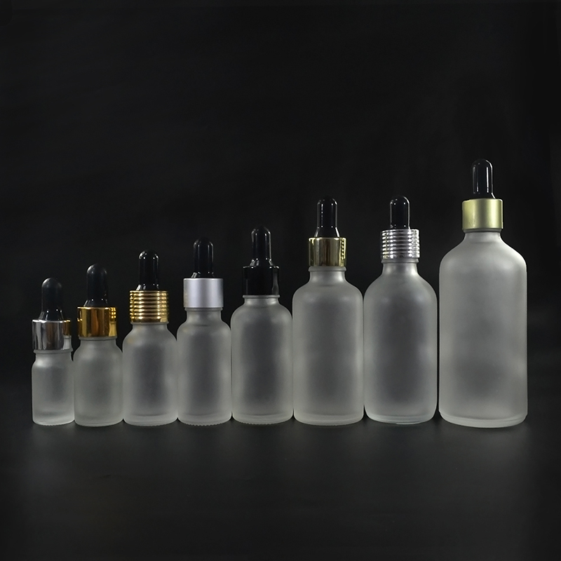 5ml 10ml 15ml 20ml 30ml 50ml 100ml frosted clear glass essential oil bottle with pipette