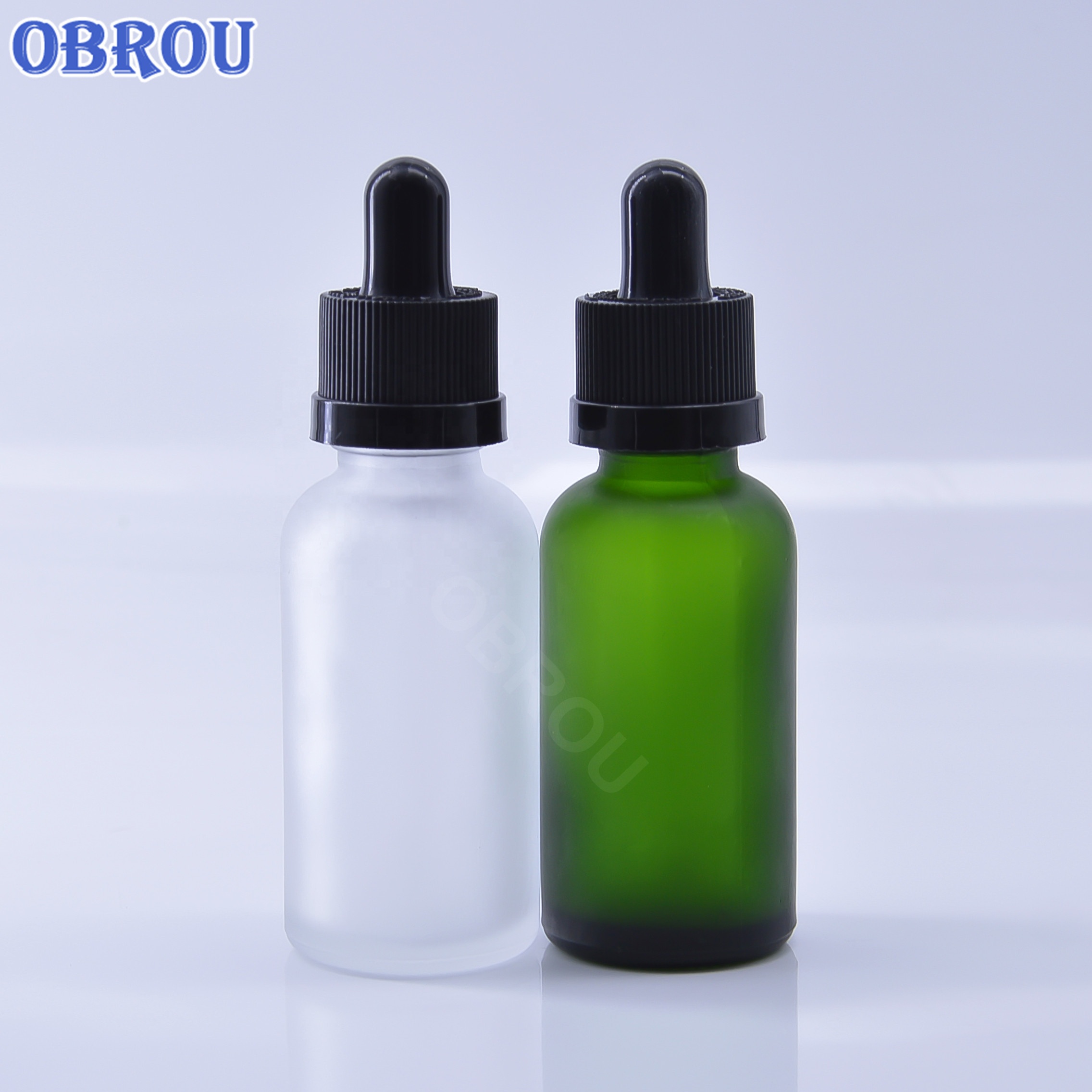 5ml 10ml 15ml 20ml 30ml 50ml 100ml frosted green blue amber clear essential oil glass dropper bottle for tincture