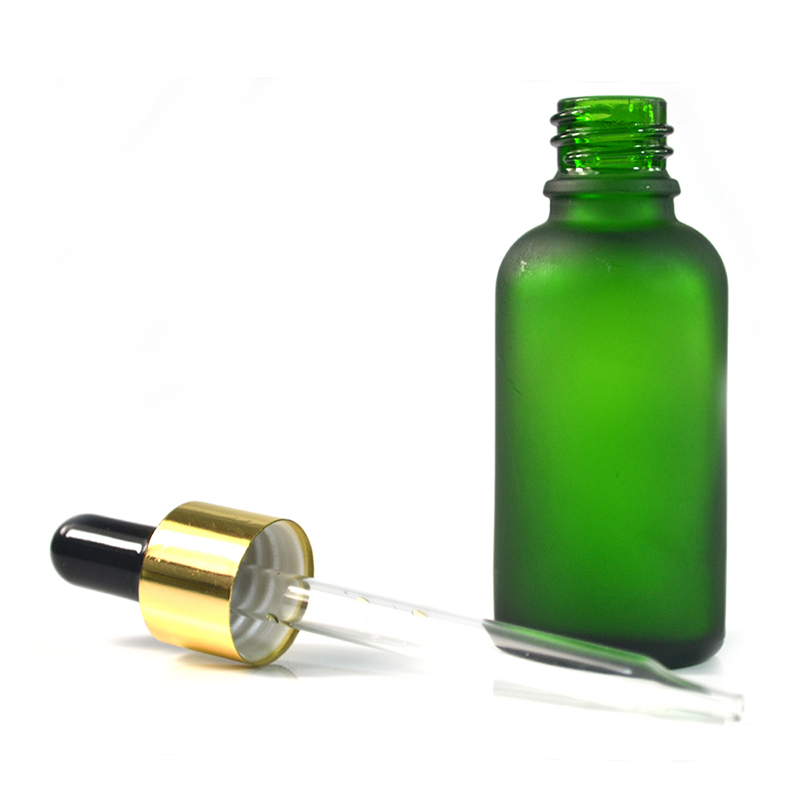 5ml 10ml 15ml 20ml 30ml 50ml 100ml frosted green blue amber clear essential oil glass dropper bottle with aluminum lid