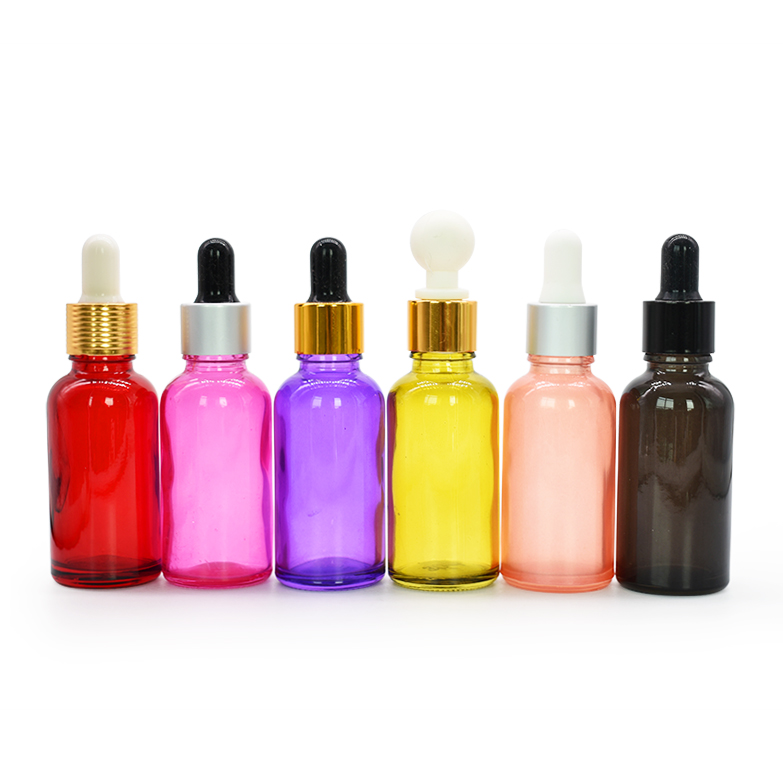 5ml 10ml 15ml 20ml 30ml 50ml 100ml frosted green blue amber clear essential oil glass dropper bottle with bamboo lid