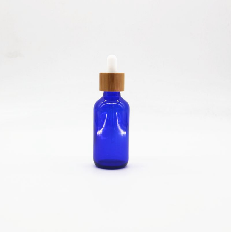 5ml 10ml 15ml 20ml 30ml 50ml 100ml frosted green blue amber clear essential oil glass dropper bottle with bamboo lid