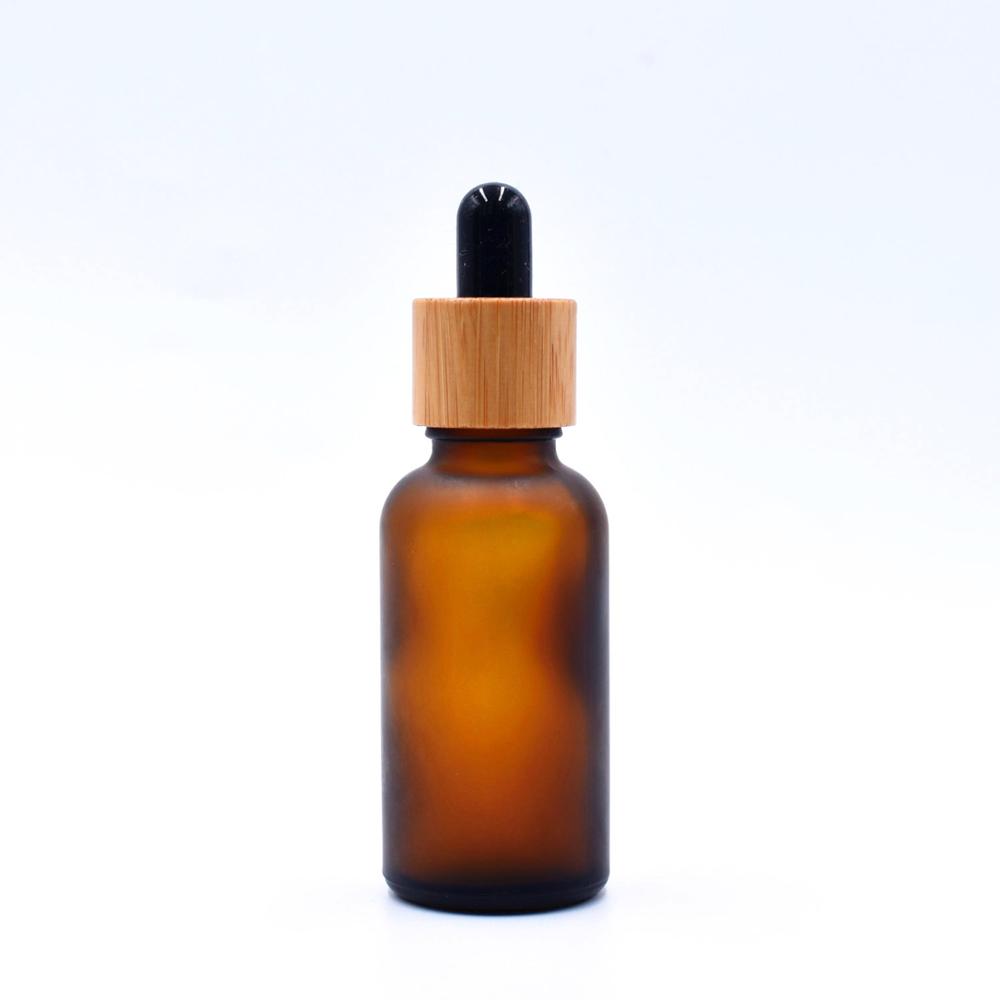 5ml 10ml 15ml 20ml 30ml 50ml 100ml frosted green blue amber clear essential oil glass dropper bottle with bamboo lid