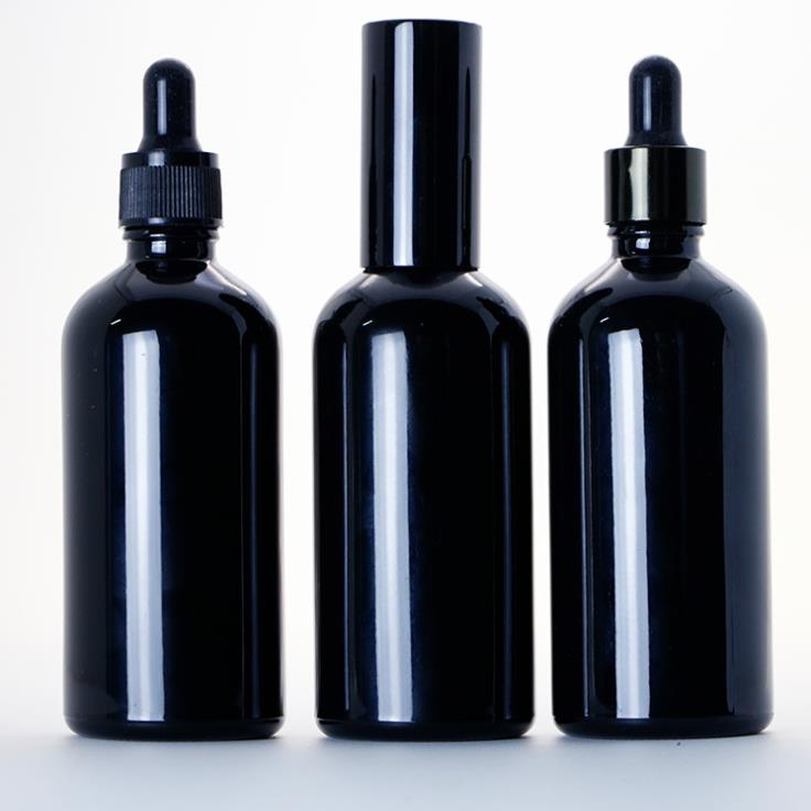 5ml 10ml 15ml 20ml 30ml 50ml 100ml glossy black fine mist pump essential oil glass spray bottle