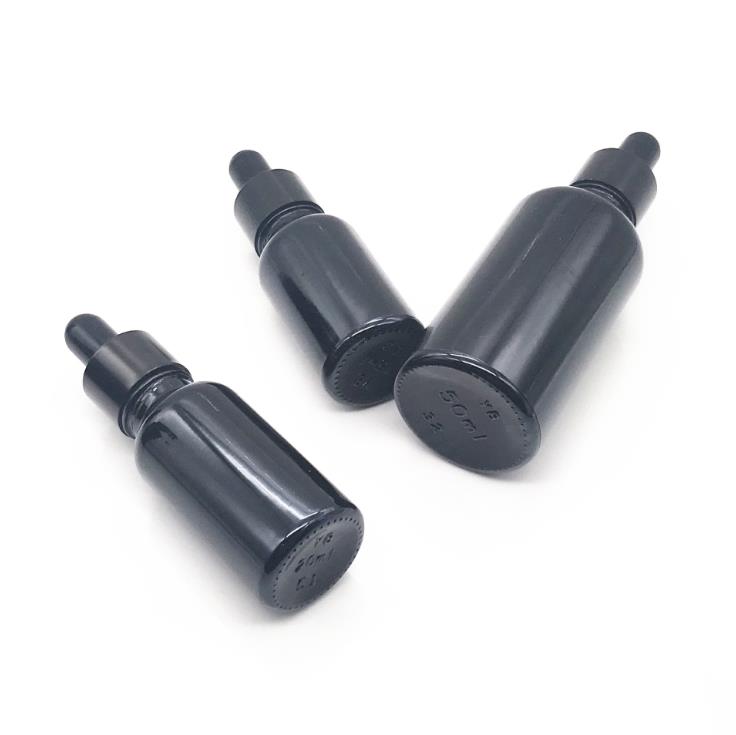 5ml 10ml 15ml 20ml 30ml 50ml 100ml glossy/shiny black essential oil glass dropper bottle
