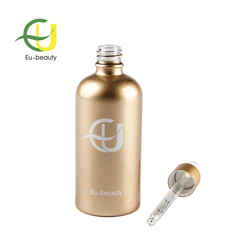 5ml 10ml 15ml 20ml 30ml 50ml 100ml gold color coating glass essential oil bottle dropper bottle