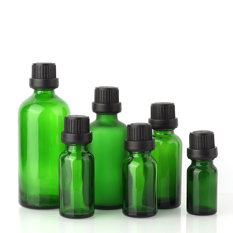 5ml 10ml 15ml 20ml 30ml 50ml 100ml green essential oil frosted oil dropper bottle