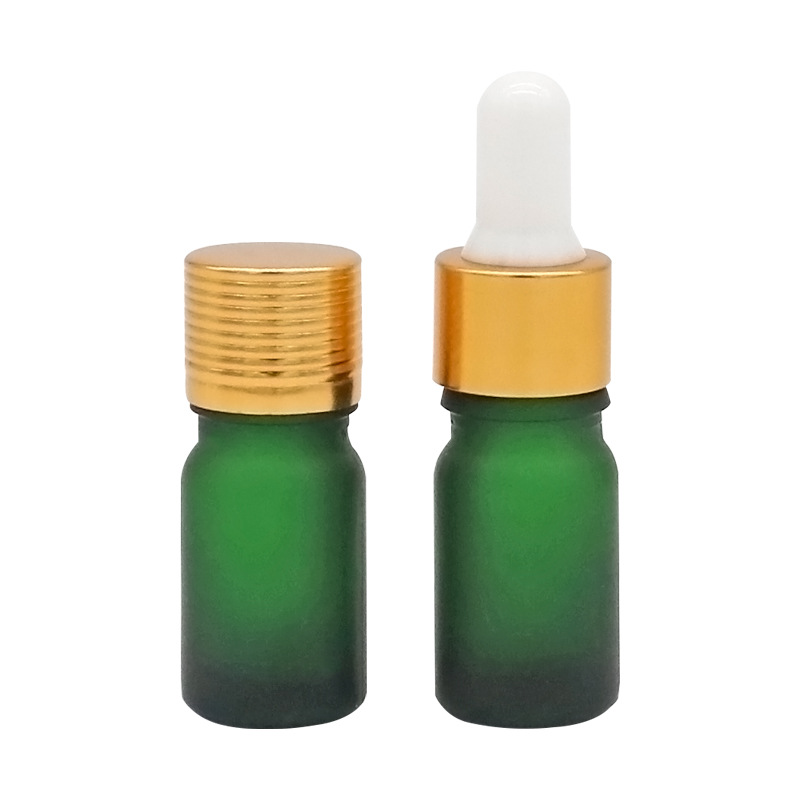5ml 10ml 15ml 20ml 30ml 50ml 100ml green essential oil frosted oil dropper bottle