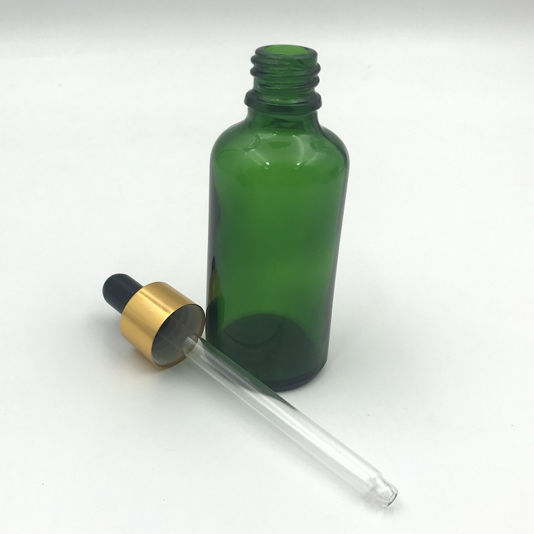 5ml 10ml 15ml 20ml 30ml 50ml 100ml green glass essential oil screw top dropper bottle
