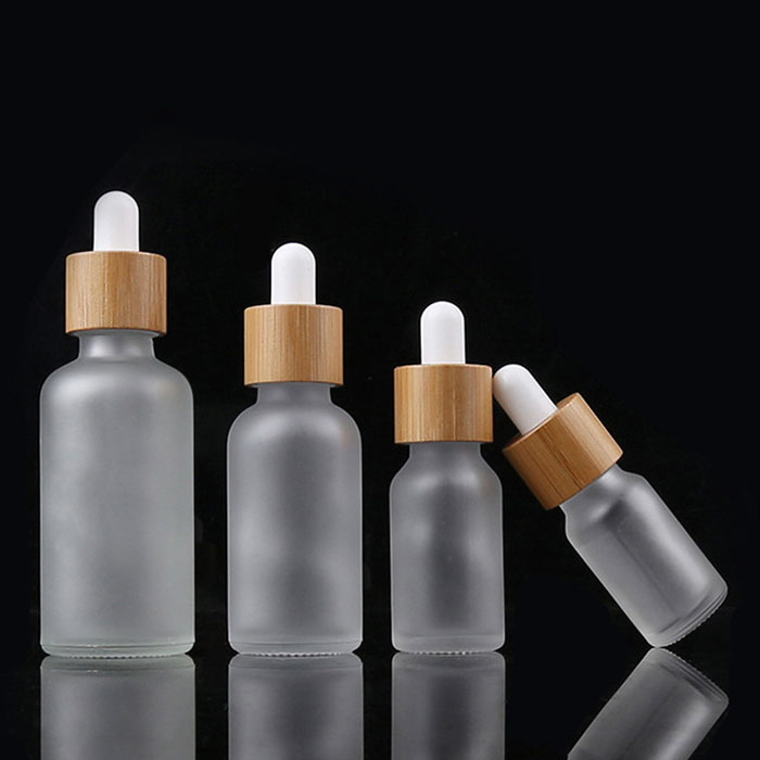5ml 10ml 15ml 20ml 30ml 50ml 100ml hair oil packaging amber glass dropper bottle with bamboo dropper lid