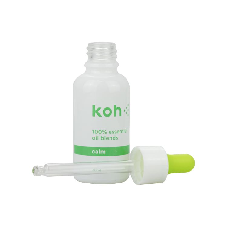 5ml 10ml 15ml 20ml 30ml 50ml 100ml luxury custom green dropper bottle 1oz white glass serum bottle with dropper