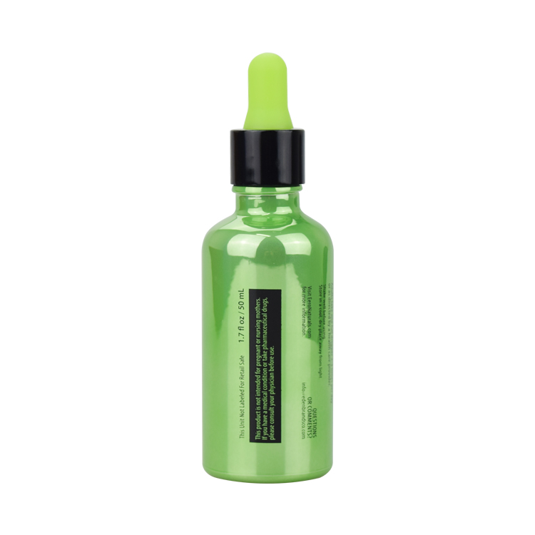 5ml 10ml 15ml 20ml 30ml 50ml 100ml luxury custom green dropper bottle 1oz white glass serum bottle with dropper