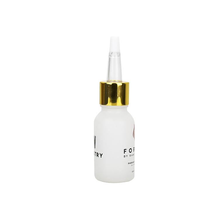 5ml 10ml 15ml 20ml 30ml 50ml 100ml luxury white frosted glass face serum bottle with horn dropper
