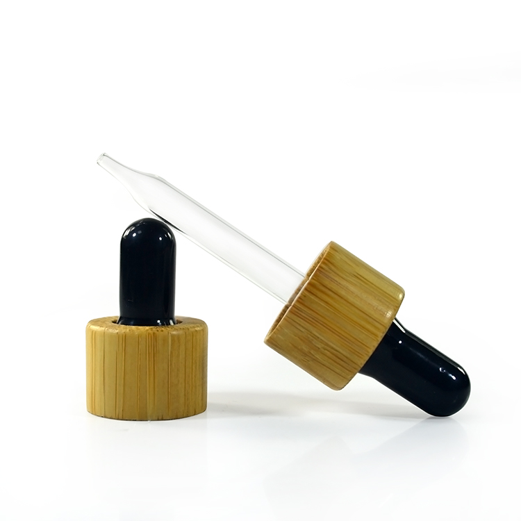 5ml 10ml 15ml 20ml 30ml 50ml 100ml matte black essential oil serum glass dropper bottle with bamboo cap paper tube