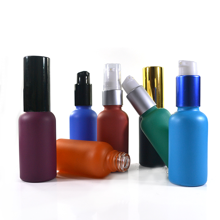 5ml 10ml 15ml 20ml 30ml 50ml 100ml matte black glass bottle with treatment pump lotion for essential oils aromatherapy