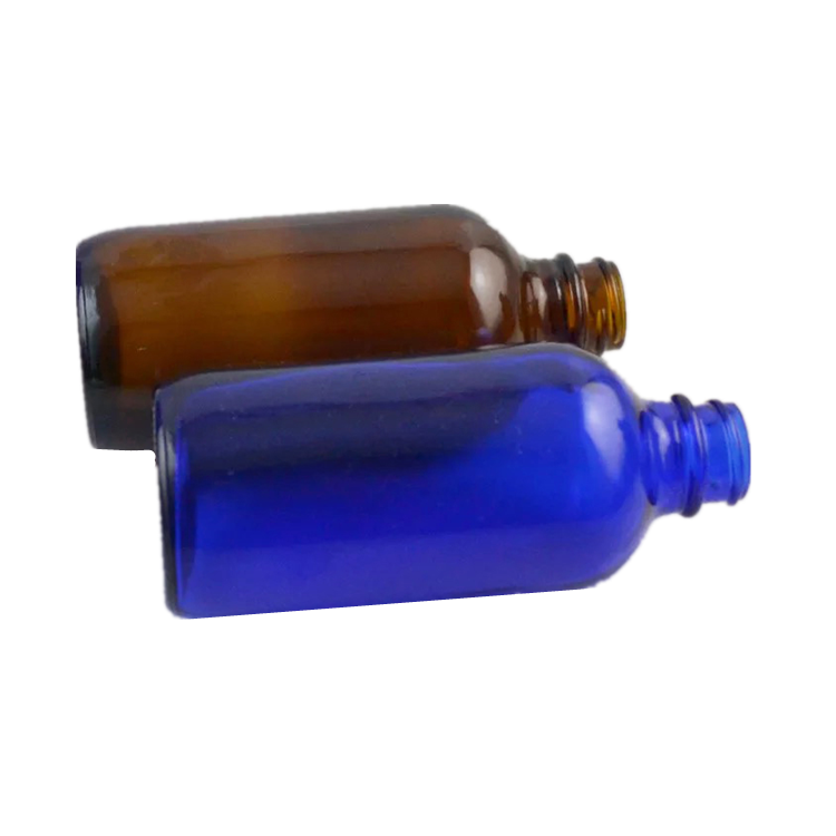 5ml 10ml 15ml 20ml 30ml 50ml 100ml round blue color glass bottle for essential oil with screw cap