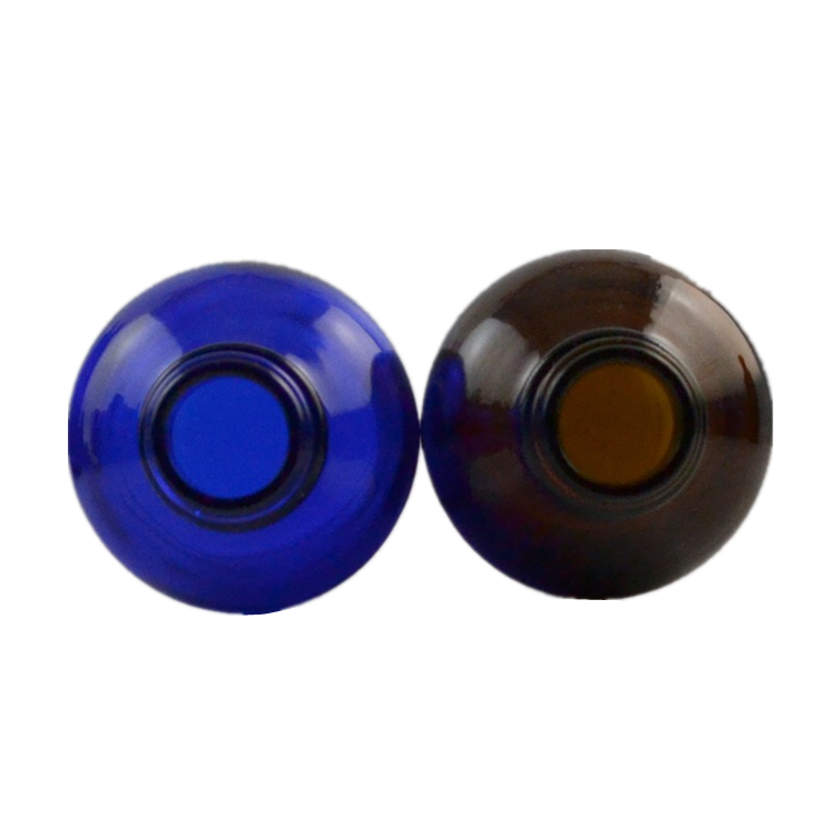 5ml 10ml 15ml 20ml 30ml 50ml 100ml round blue color glass bottle for essential oil with screw cap