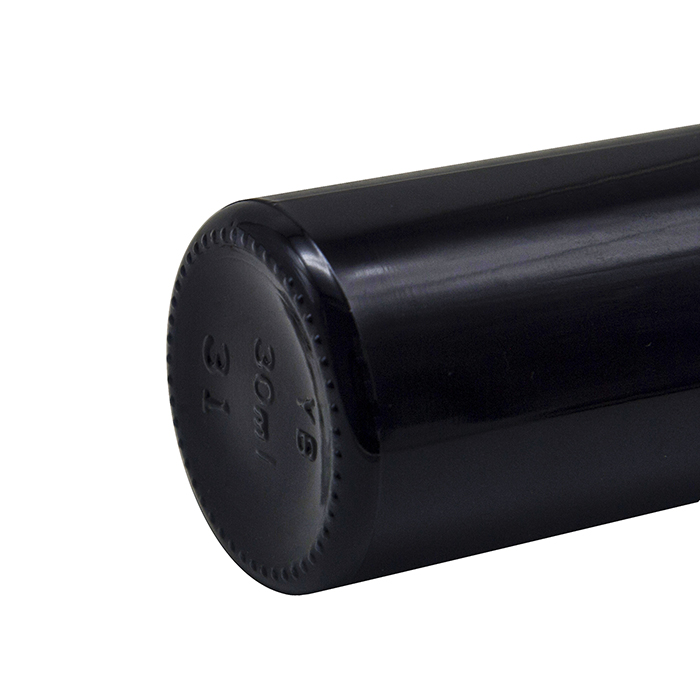 5ml 10ml 15ml 20ml 30ml 50ml 100ml shiny black solid glass dropper bottle with bamboo cap for serum essential oil packaging