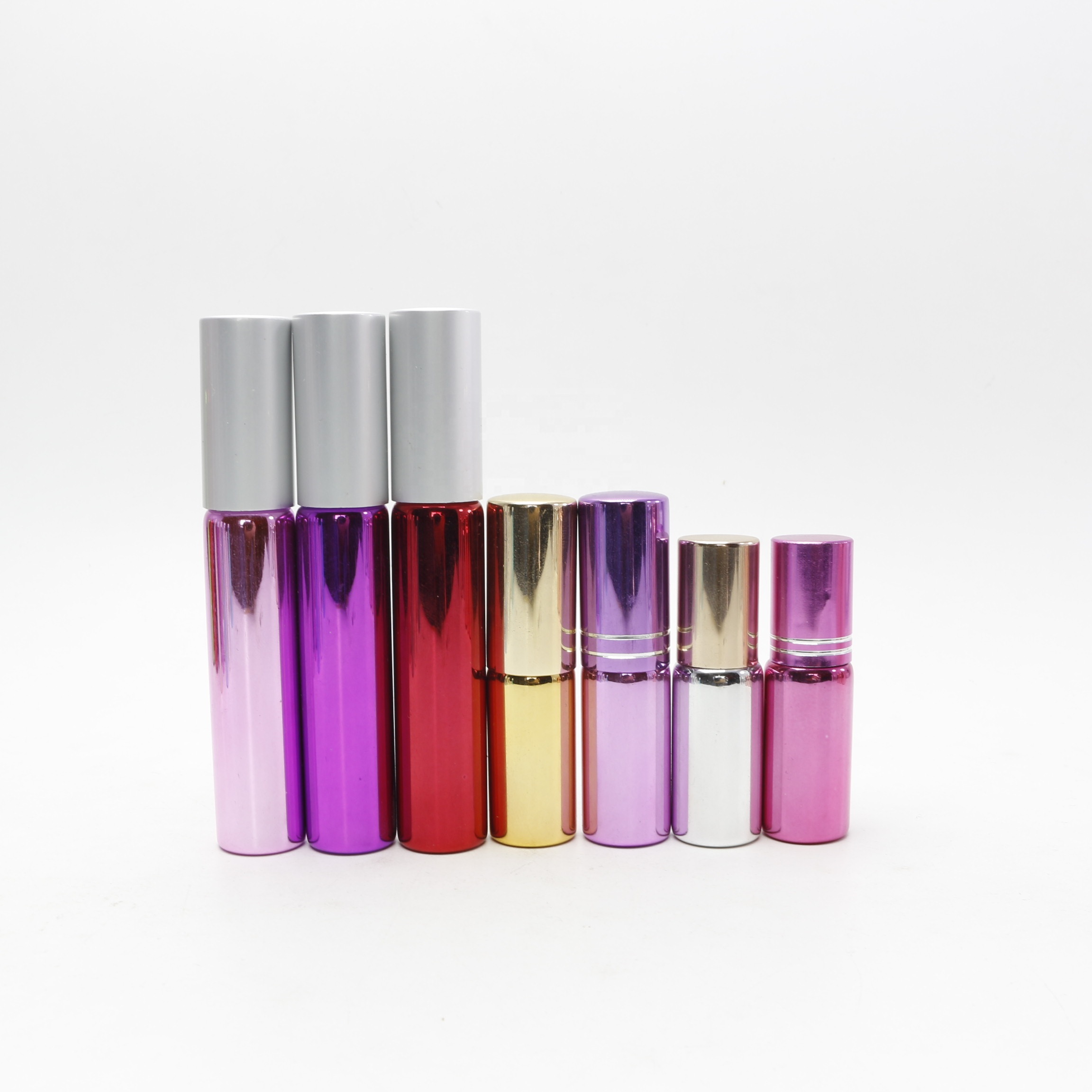 5ml 10ml 15ml 20ml 30ml 50ml 100ml shiny electroplate silver glass rose gold dropper bottles for Essential oil GB150E