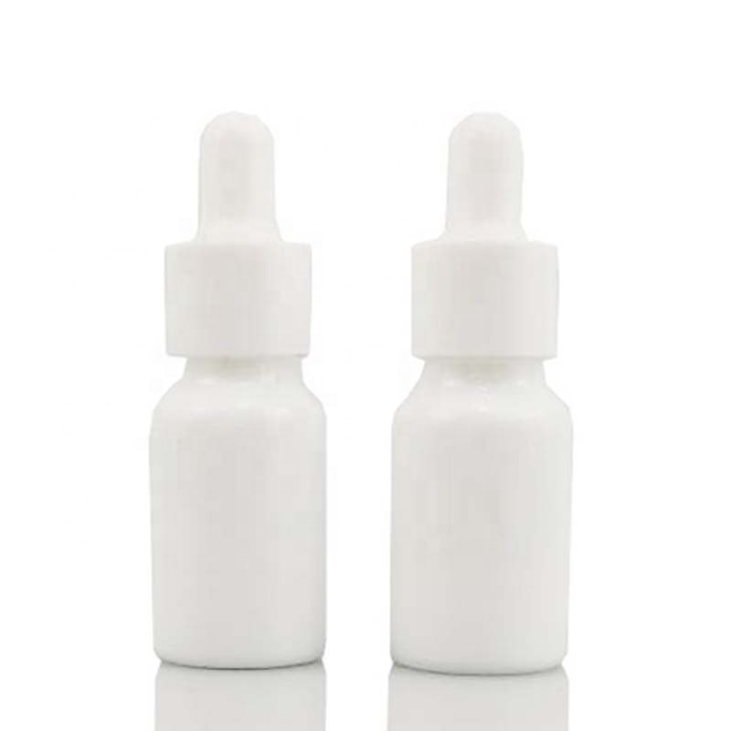 5ml 10ml 15ml 20ml 30ml 50ml 100ml silk-screen printing white frosted dropper bottles glass essential oil bottle