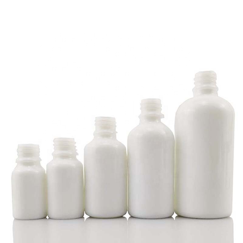 5ml 10ml 15ml 20ml 30ml 50ml 100ml silk-screen printing white frosted dropper bottles glass essential oil bottle