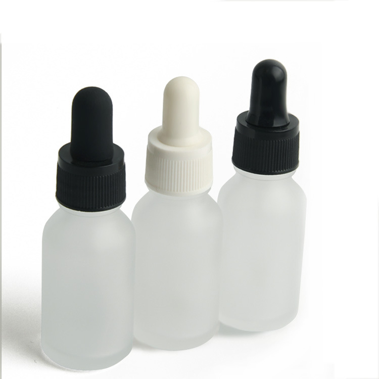 5ml 10ml 15ml 20ml 30ml 50ml 100ml silk-screen printing white frosted essential oil bottle 30ml  white dropper bottles glass