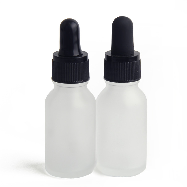5ml 10ml 15ml 20ml 30ml 50ml 100ml silk-screen printing white frosted essential oil bottle 30ml white dropper bottles glass