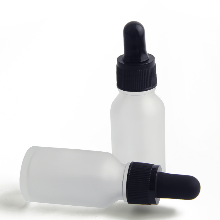 5ml 10ml 15ml 20ml 30ml 50ml 100ml silk-screen printing white frosted essential oil bottle 30ml white dropper bottles glass