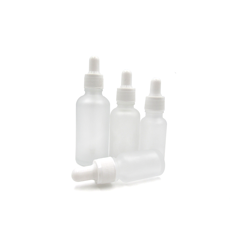5ml 10ml 15ml 20ml 30ml 50ml 100ml silk-screen printing white frosted essential oil bottle 30ml white dropper bottles glass
