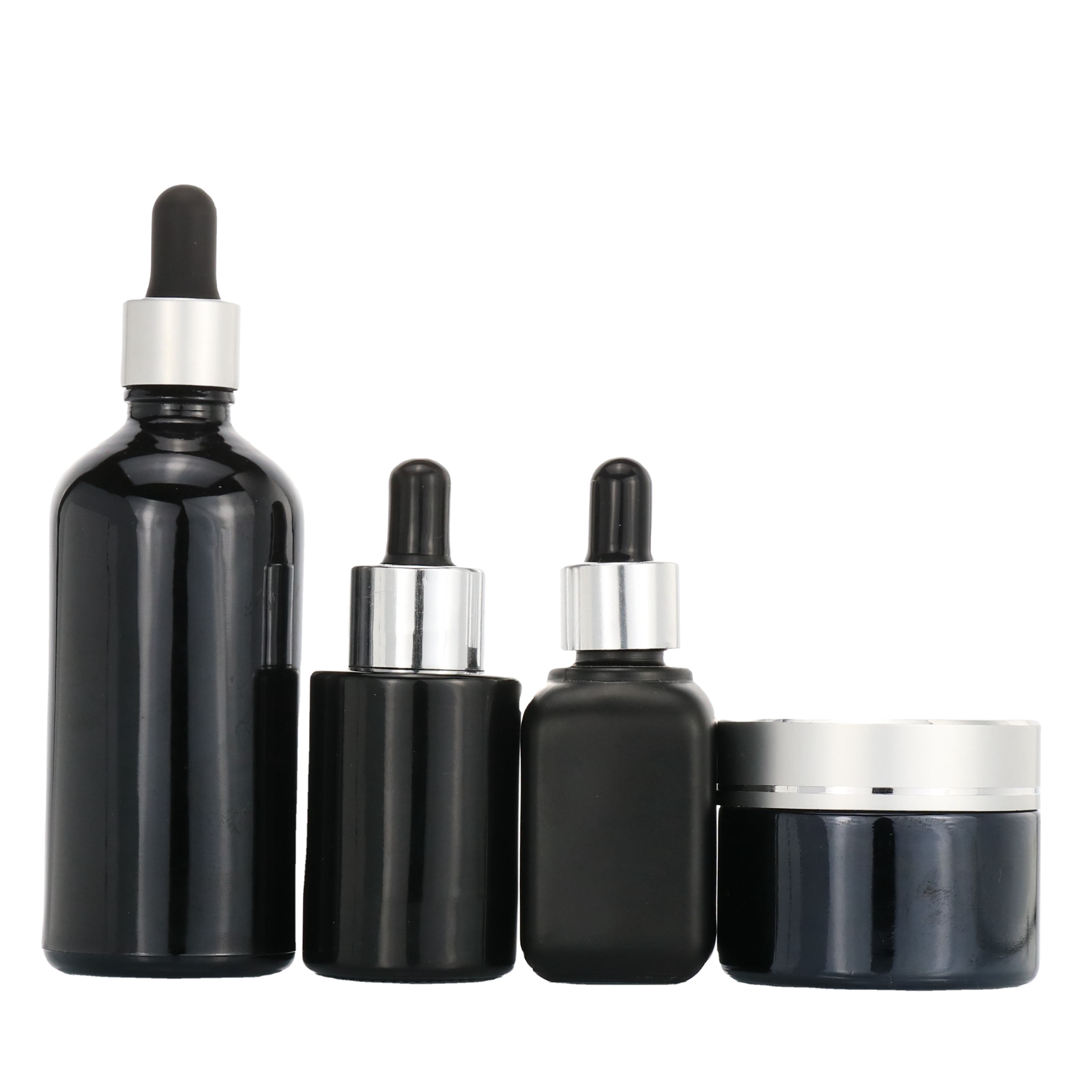 5ml 10ml 15ml 20ml 30ml 50ml 100ml vape oil e liquid frosted black white glass dropper bottle with tamper&child proof cap