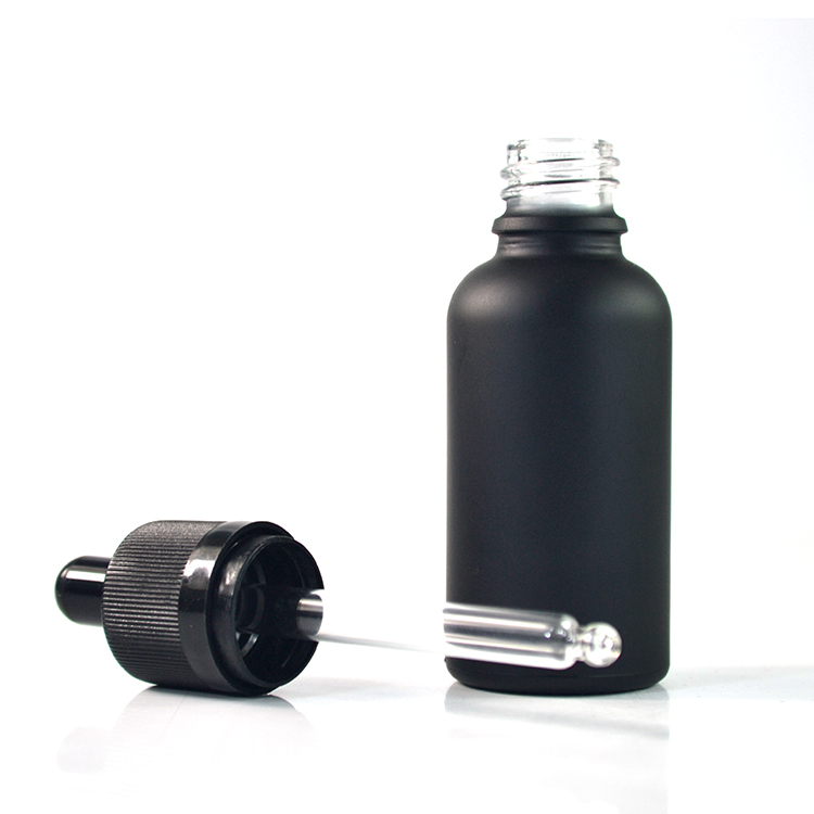 5ml 10ml 15ml 20ml 30ml 50ml 100ml vape oil e liquid frosted black white glass dropper bottle with tamper&child proof cap
