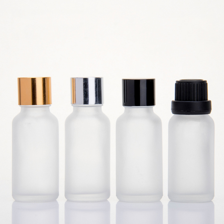 5ml 10ml 15ml 20ml 30ml 50ml 100ml white frosted essential oil bottle 20ml glass dropper bottle