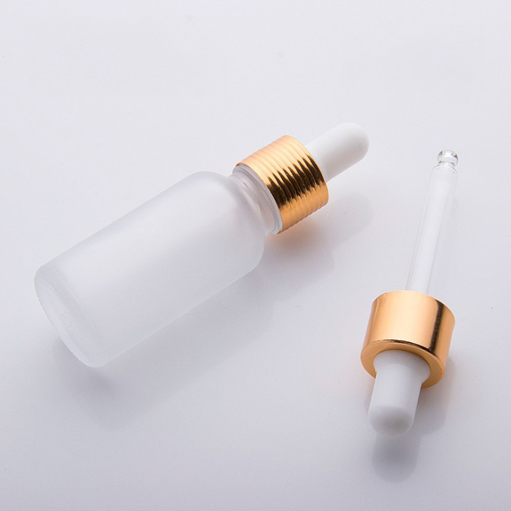 5ml 10ml 15ml 20ml 30ml 50ml 100ml white frosted essential oil bottle 20ml glass dropper bottle